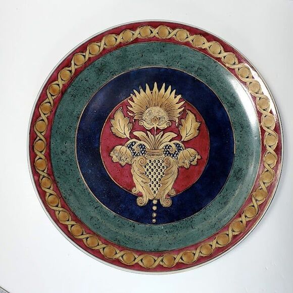 Oriental Accents Multicolor Decorative Plate - Picture 2 of 7